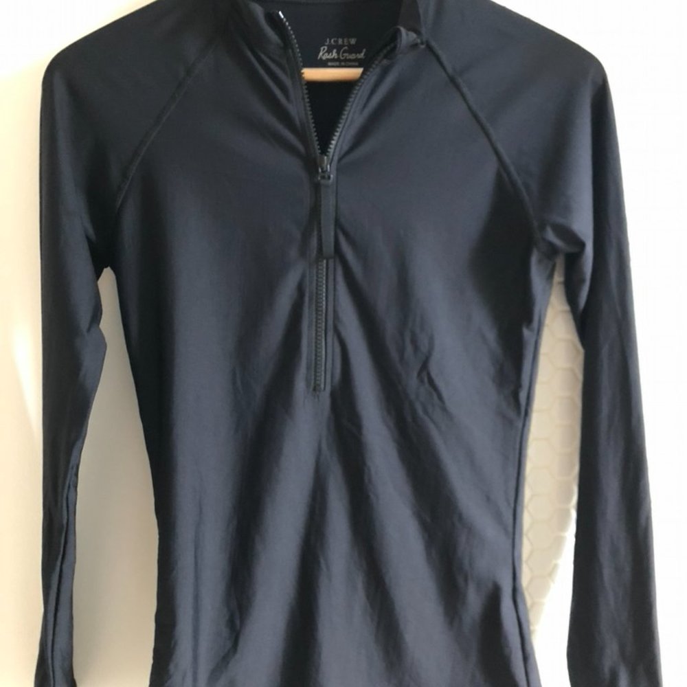 J.Crew Long-Sleeve Rash Guard - Black, Size Medium